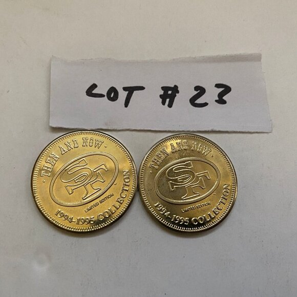San Francisco 49ers then and now 1994-95 collectable coins 2 of 20 Lot #23 - Picture 2 of 3